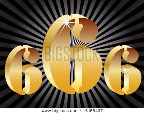 666 -vector illustration
