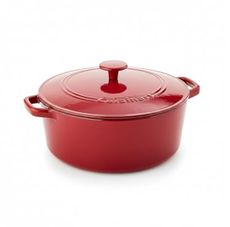 Cuisinart Chef's Classic Enameled Cast Iron Round Covered Casserole (Red, 7- Quart)