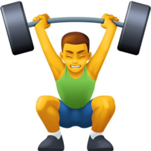 How Man Lifting Weights emoji looks on Facebook.