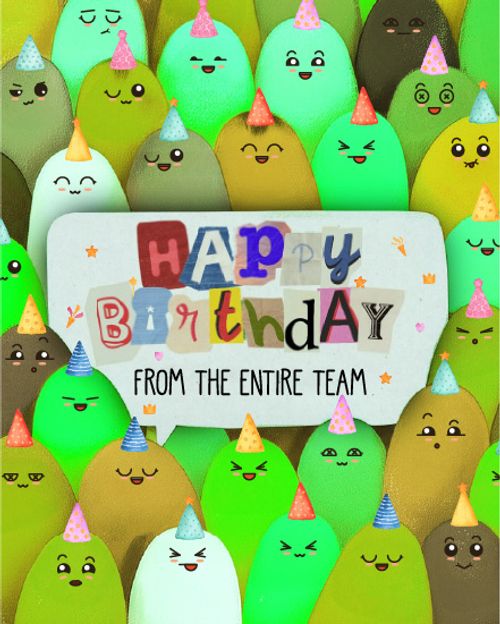 Cheerful Crowd online Birthday Card