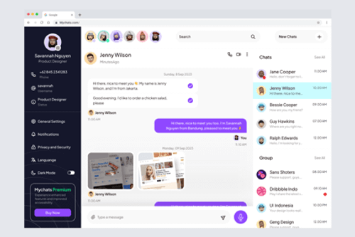 Preview: Mychats - Chat Web App Dashboard
