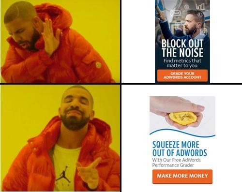 Drake with display ads