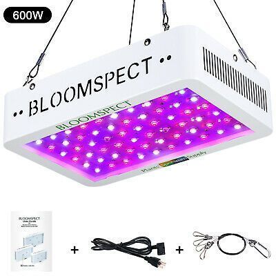 Bloomspect 600w Led Grow Light With Double Chips Full Spectrum For Indoor Plants Bloomspect 600w Led Grow Light With D In 2020 Led Grow Lights Grow Lights Led Grow