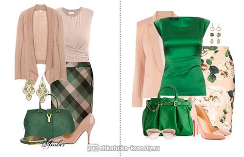 color combination in clothes green