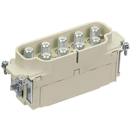 Inserts, Axial screw termination, Male
Polycarbonate (PC), RAL 7032 (pebble grey), Rated current: ‌100 A, Size: 24 B, Contacts: 8
Conductor cross-section: 10 ... 25 mm²