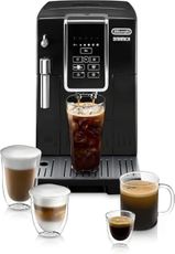 De'Longhi Dinamica Automatic Coffee & Espresso Machine, Iced-Coffee, Burr Grinder (Black) (Renewed)