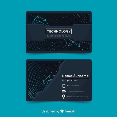 Free Vector tech business card
