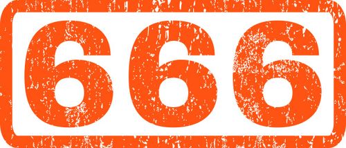 666 rubber stamp Vector Image