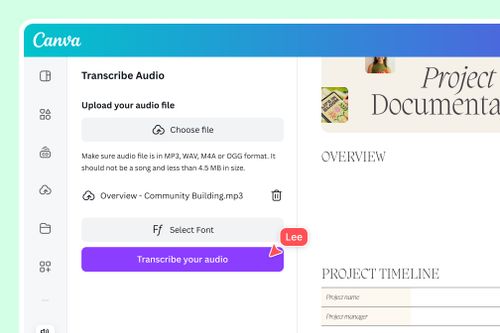 Transcribe your audio