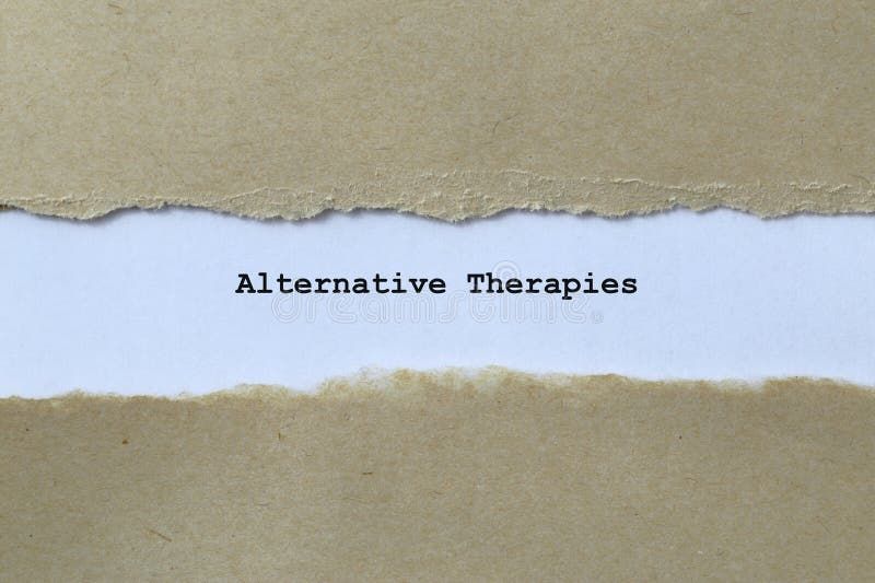 alternative therapies on white paper background. alternative therapies on white paper background