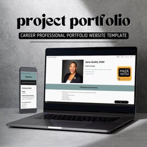 Google Sites Template | Digital Portfolio Template | Website Portfolio | Professional CV Website | Design Portfolio | Resume Website