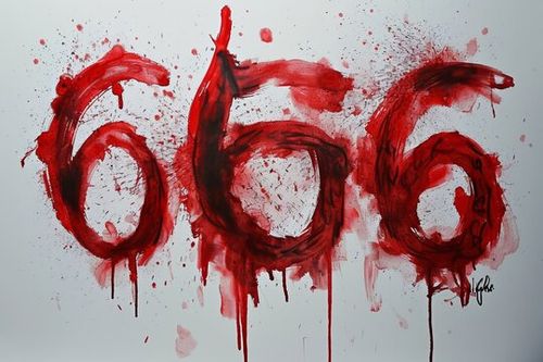 666 number on clean white background for concepts of superstition and symbolism