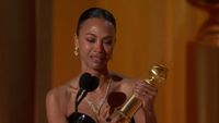 Zoe Saldaña Wins Best Supporting Female Actor – Motion Picture | 82nd Annual Golden Globes - YouTube