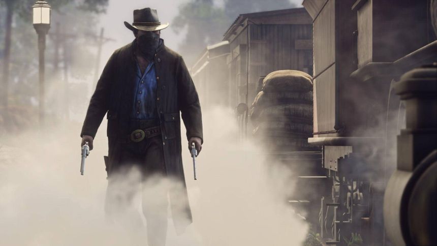 Reddead Redemption 2 4k Polvo Niebla Tren Fondo de pantalla