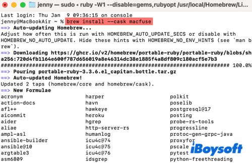 How to install macFUSE