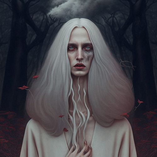 Chernobog by Inna Mosina, Midjourney prompt with --stylize 0, showcasing dark artistic quality and detail in V4 image generation.