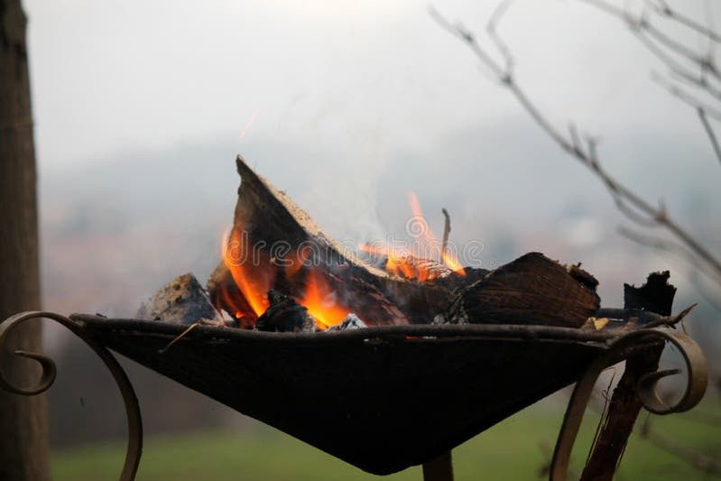 Old brazier stock image. Image of fireplace, wood, style - 50083549