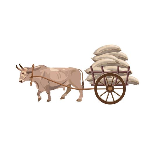 Bullock cart vector Bullock cart on white background. Vector illustration bullock cart stock illustrations