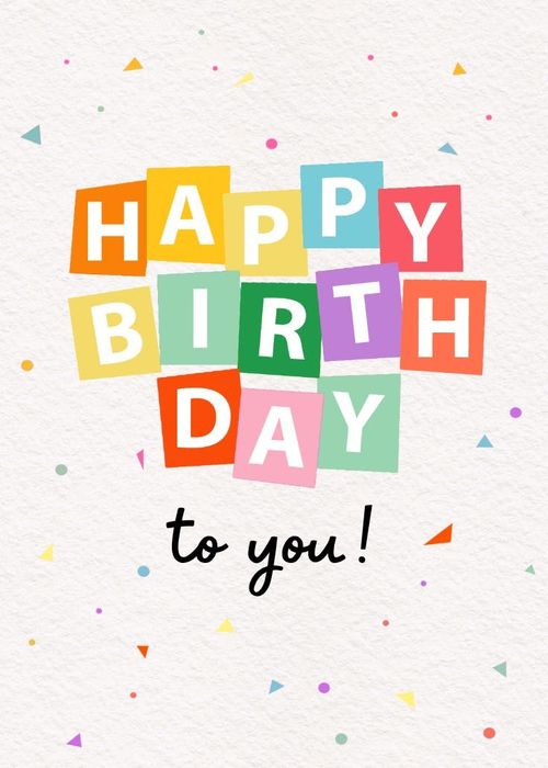 Happy birthday confetti - happy birthday card