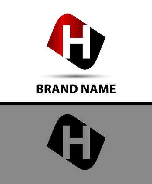 H Letter Symbol vector image