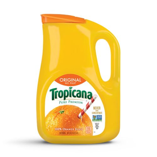 Tropicana, Orange Juice, No Pulp, 89 fl oz. bottle