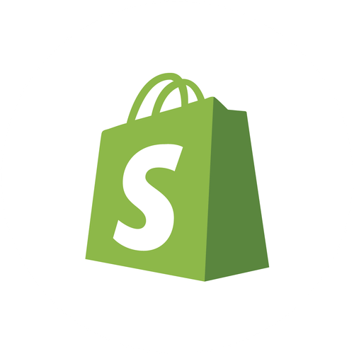 shopify logo white