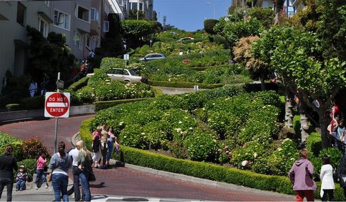 Classic shot of Lombard Street in San Francisco