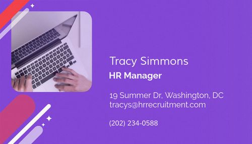 Business Card Maker for an HR Manager