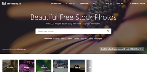 Stock Snap - 16+ Sources for Free Public Domain and CC0-Licensed Images