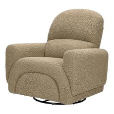 Babyletto Rainbow Recliner and Swivel Glider in Latte Teddy Loop, Greenguard Gold Certified and CertiPUR-US® Certified