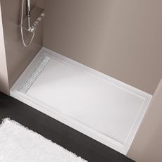 MORVANO 32 x 60 Shower Base with Left Drain Removable Stainless Cover,Shower Pan Kit Non-Slip in White