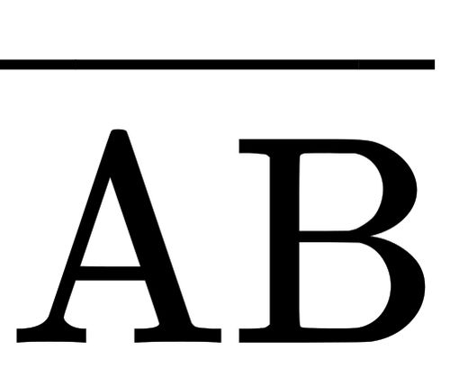 {\displaystyle {\overline {\rm {AB}}}}