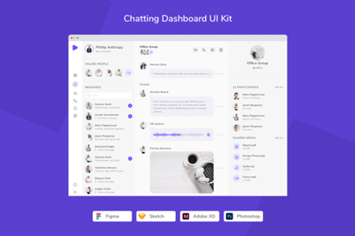Preview: Chatting Dashboard UI Kit