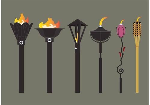 Tiki Torch Vectors