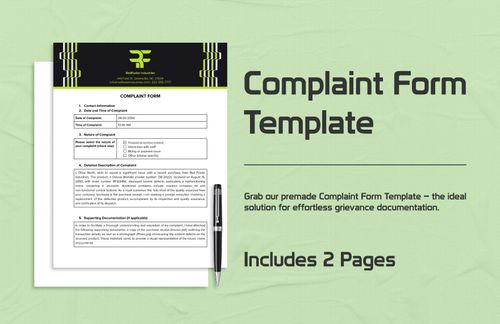Complaint Form Template in Word, PDF, Google Docs - Download | Template.net