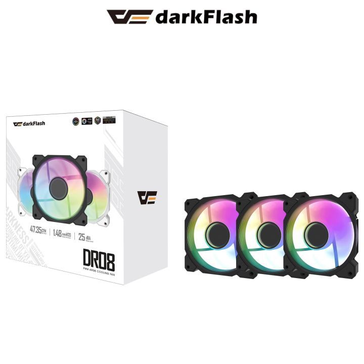 DarkFlash DR08 ARGB 3 in 1 PC Cooling Fans 120mm Chassis Fans