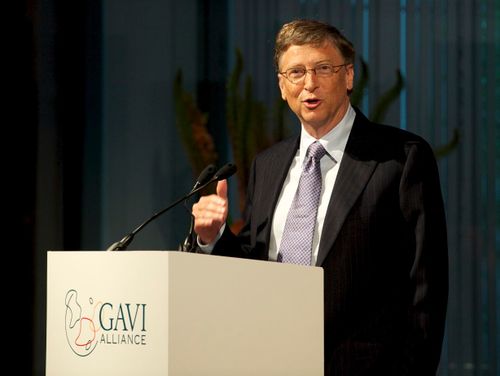 bill gates speaking at the uk hosted gavi immunisation alliance pledging event