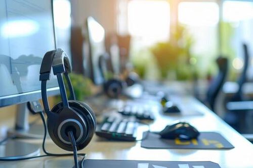 Communication support call center and customer service support desk photo