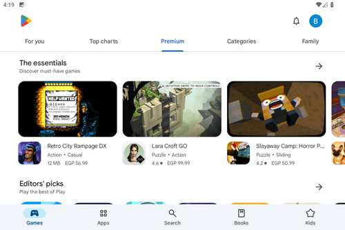 google play premium games and apps