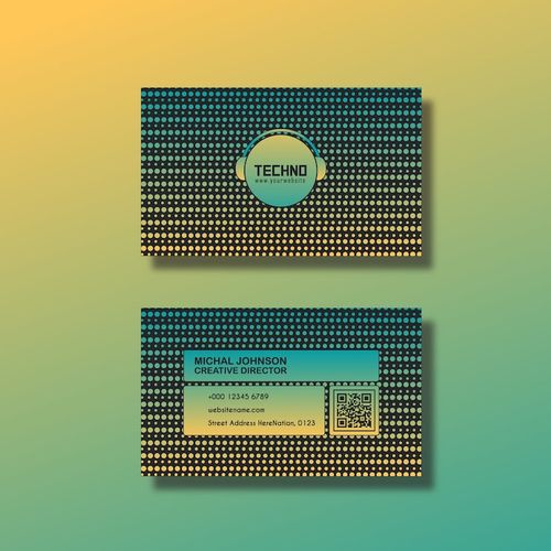 Free Vector modern business card design
