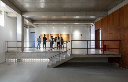 Wuyang Cultural Station / WAU Design - Interior Photography, Wood, Glass, Stairs