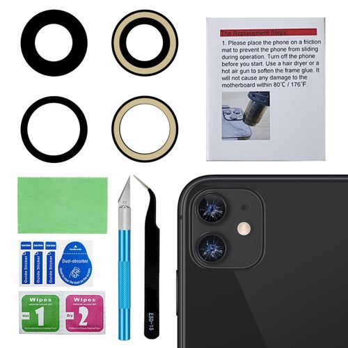 Perzework Original Back Rear Camera Lens Glass Replacement for iPhone 11 6.1 inches with pre-Installed Adhesive and Repari...