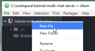 Atom Editor New File