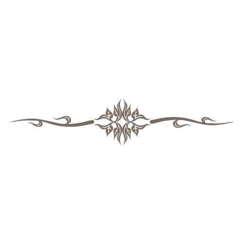 Separador decorativo de línea curva Diseño PNG