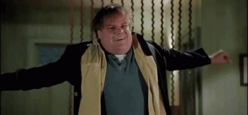 Chris Farley Happy GIF - ChrisFarley Happy Excited - Discover & Share GIFs