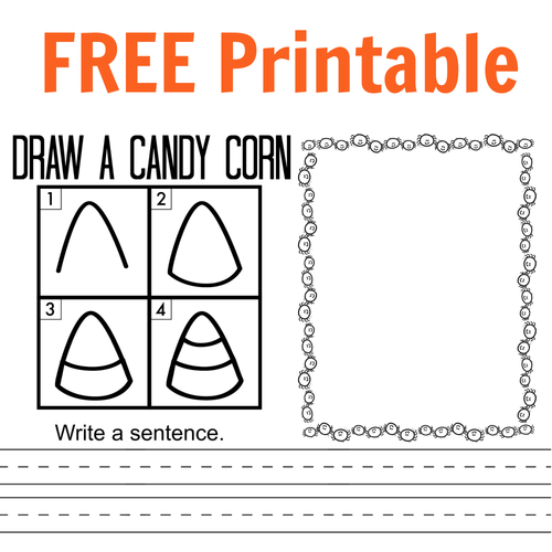 How to Draw Candy Corn FREE Printable