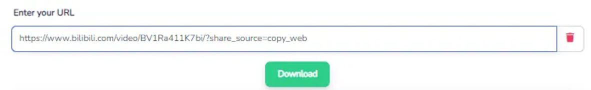 Paste Bilibili link into BraveDown to start the download