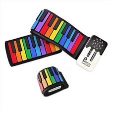 MAGICON 49 Key Roll Up Electronic Digital Music Piano, Rechargeable, Recording Feature, 8 Tones, 6 Educational Demo Songs & Build-in Speaker, Educational Piano,Kid'sToy Gif (49 key NEW)