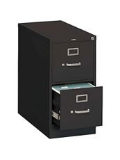 HON 2-Drawer Office Filing Cabinet - 310 Series Full-Suspension Letter File Cabinet, 26.5" D, Black (H312)