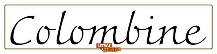 fuentes de letras cursivas Colombine Light